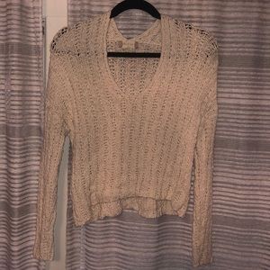 WHITE CROPPED SWEATER